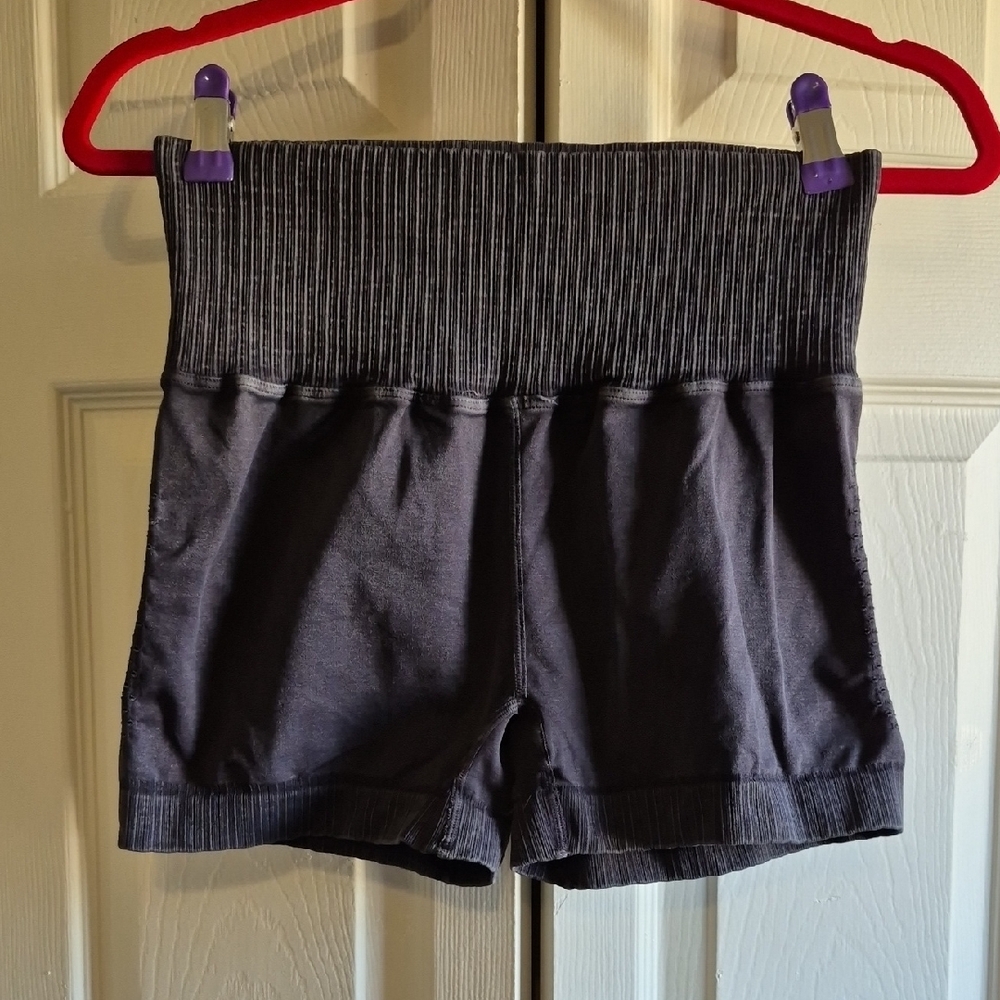 Free People Movement Good Karma Running Shorts size M/L NWOT Black Wash
